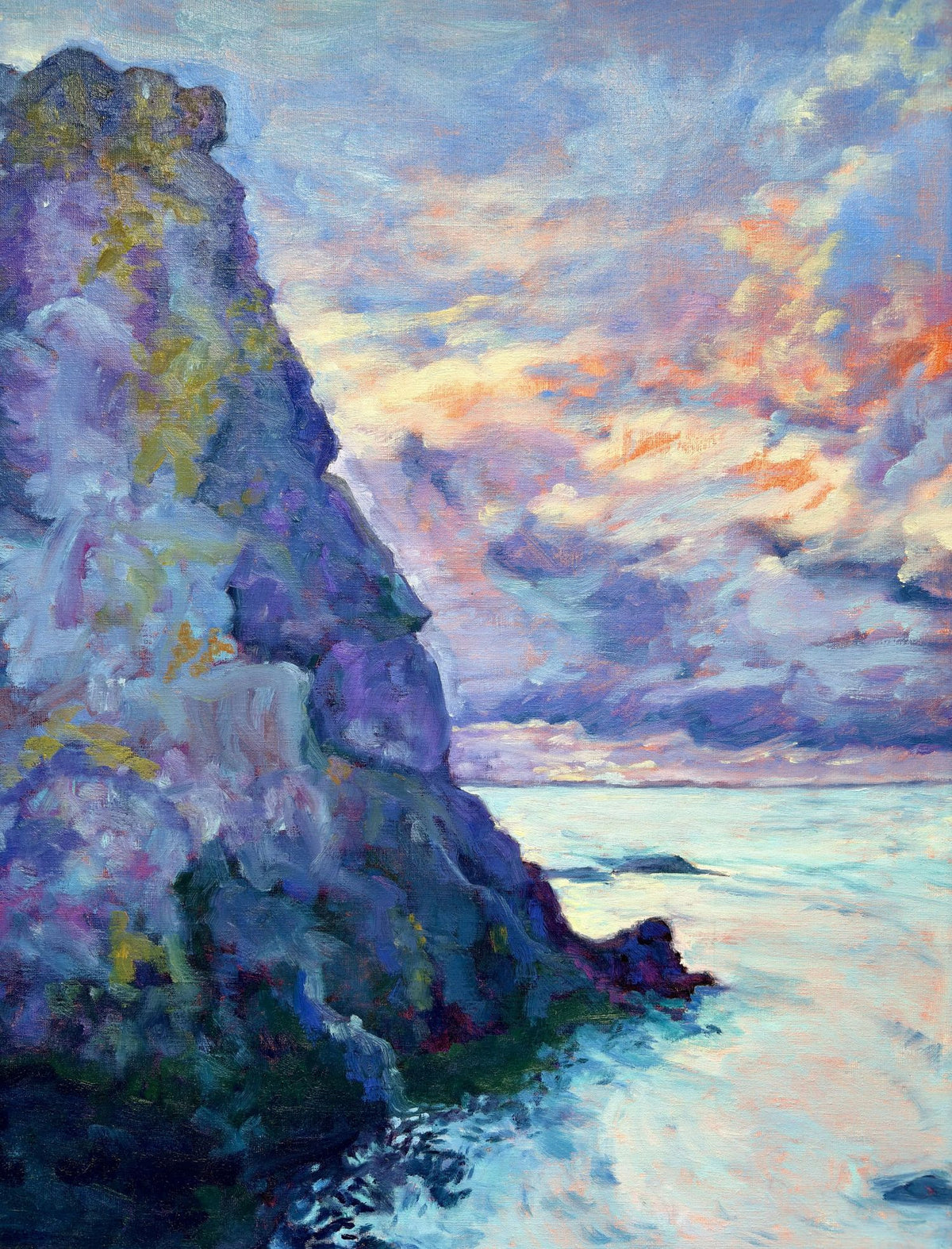 Stone Giant - Solitary Rauk, original oil painting, Gotland, Sweden