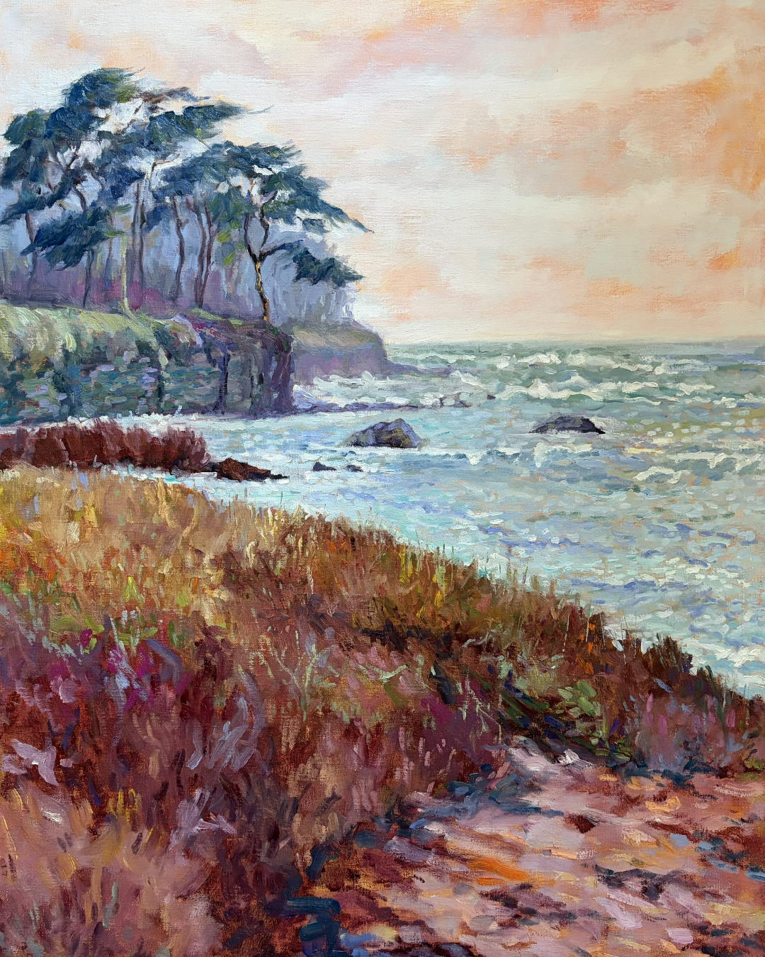 The Tree That Danced, original oil painting, Gotland, Sweden