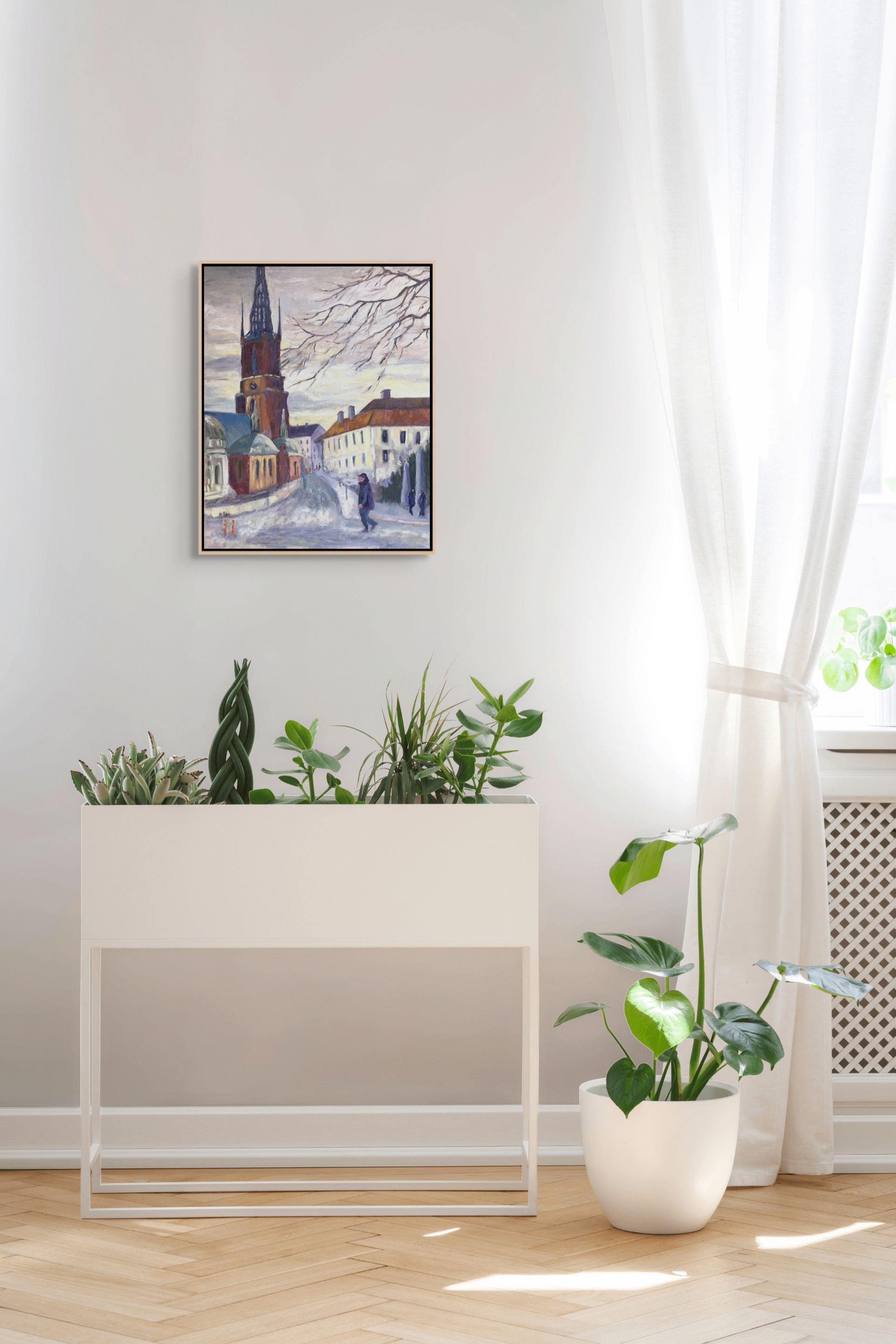The Blue Exhale - original oil painting, Gamla Stan, Stockholm