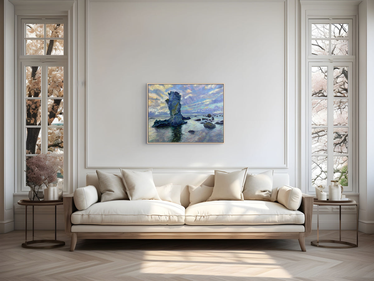 Rauk Field - original oil painting, Gotland, Sweden