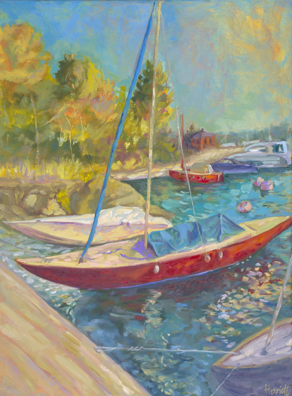 Dreamboat - original oil painting, Saltsjöbaden, Sweden