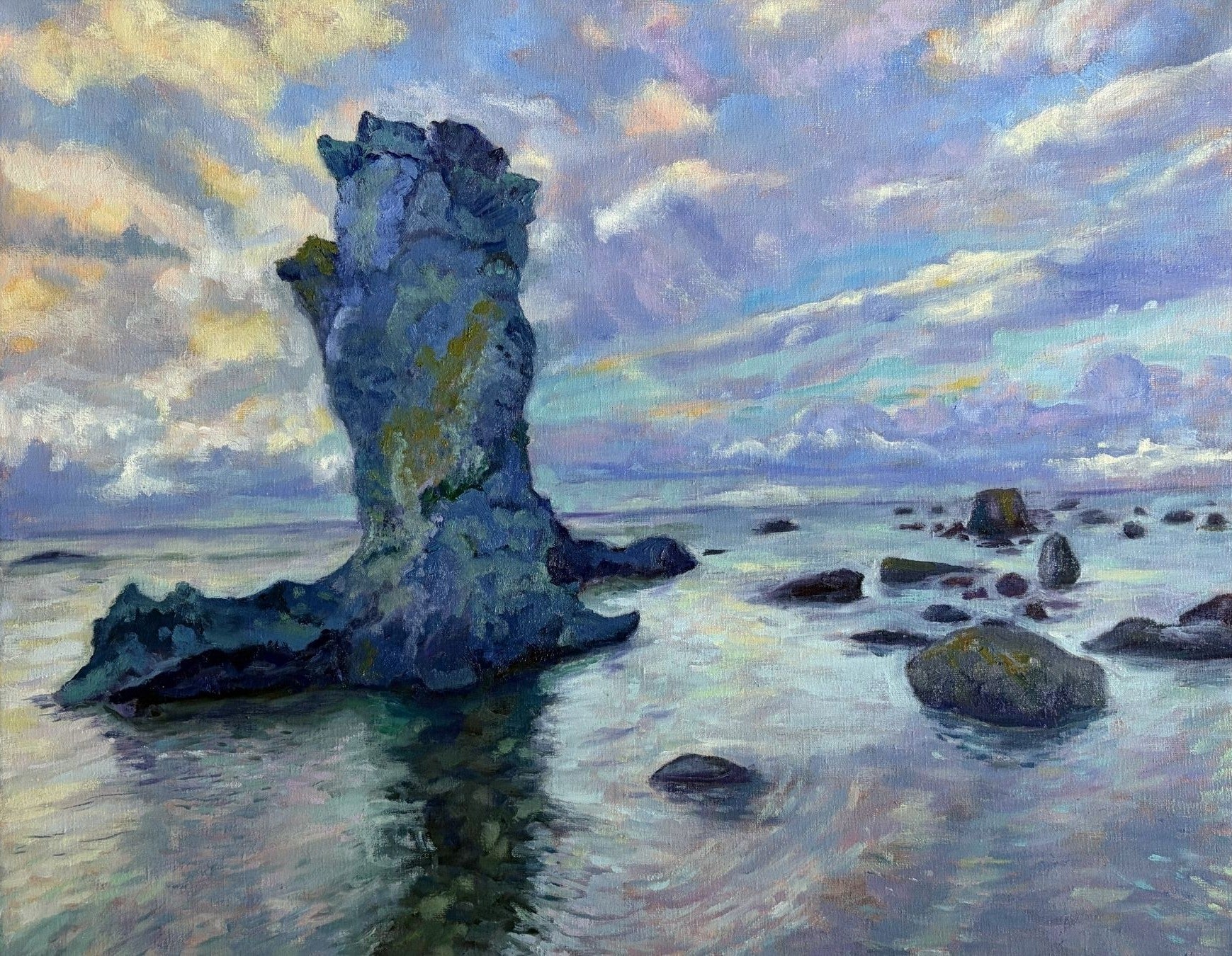 Rauk Field - original oil painting, Gotland, Sweden