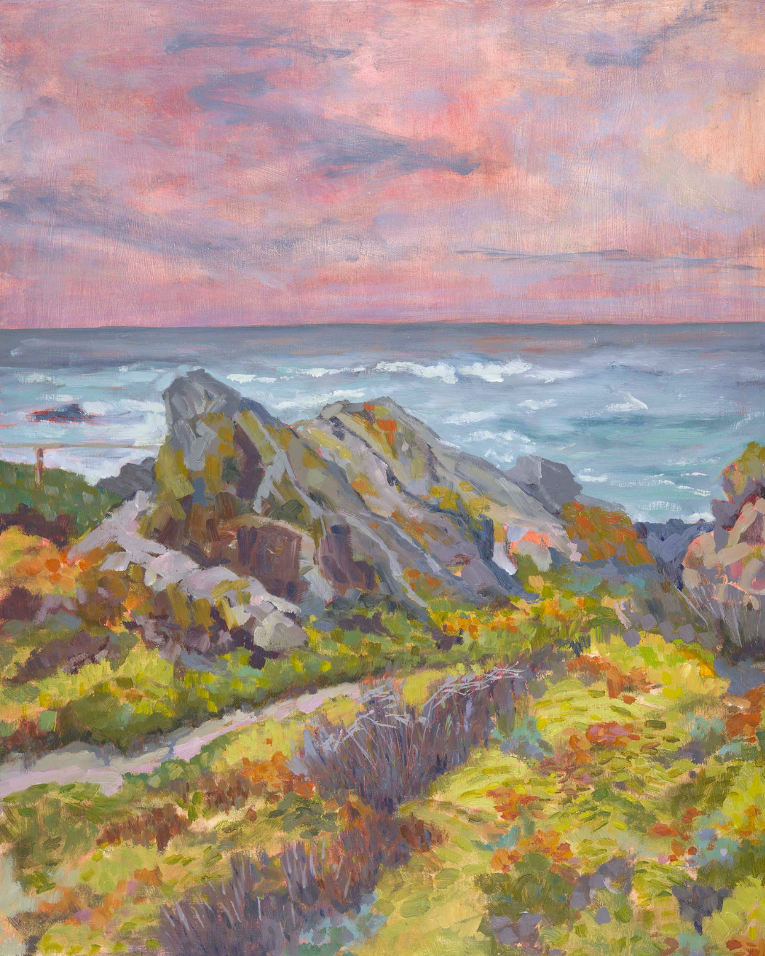 Restless Rocks - original oil painting, Monterey, Northern California
