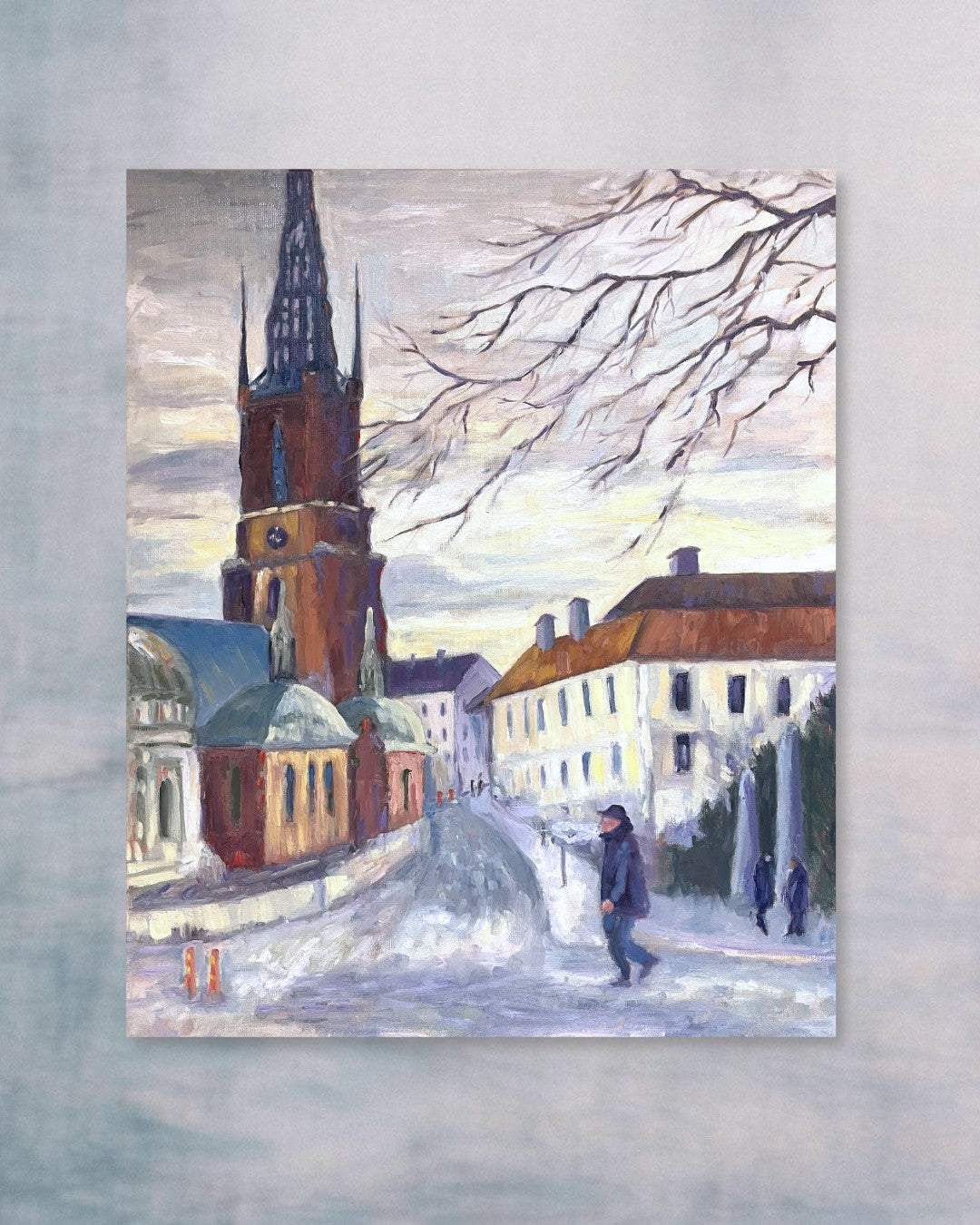 The Blue Exhale - original oil painting, Gamla Stan, Stockholm