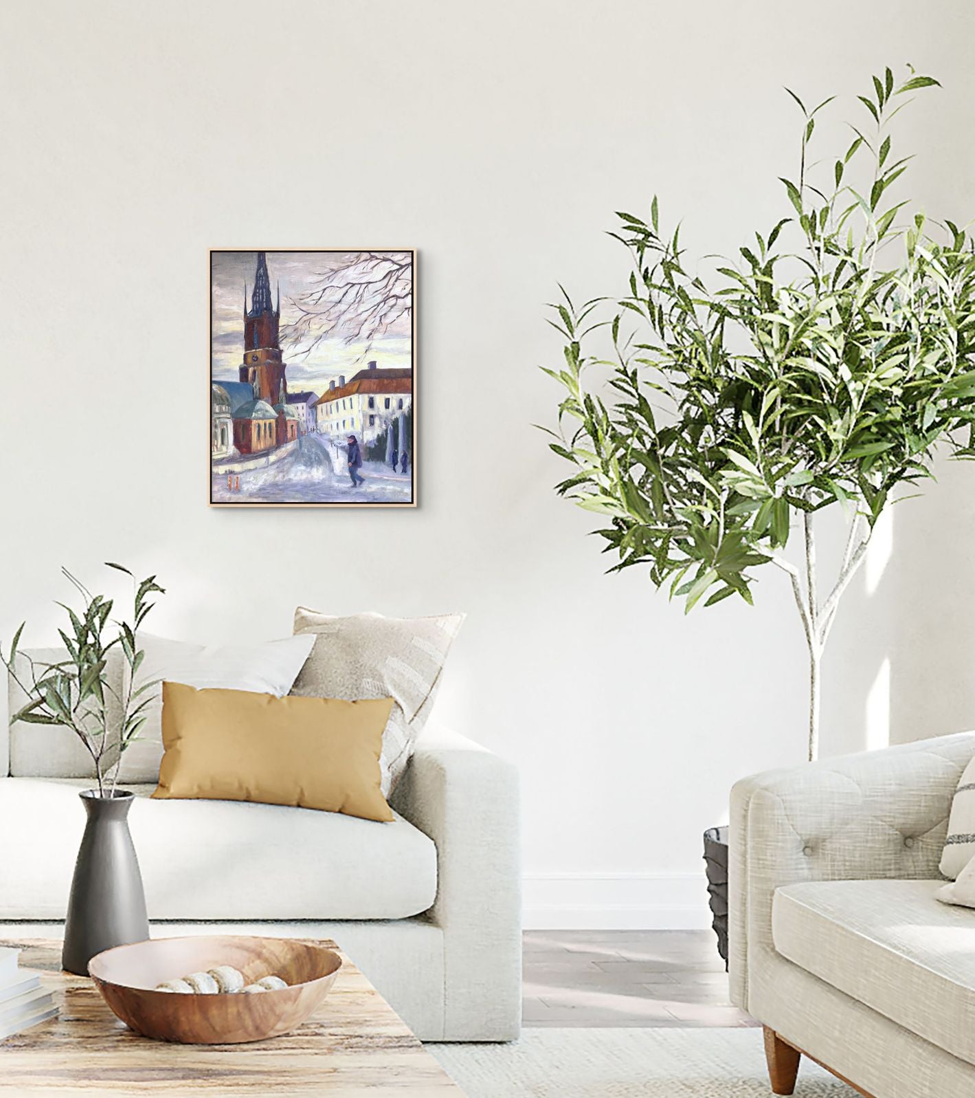 The Blue Exhale - original oil painting, Gamla Stan, Stockholm