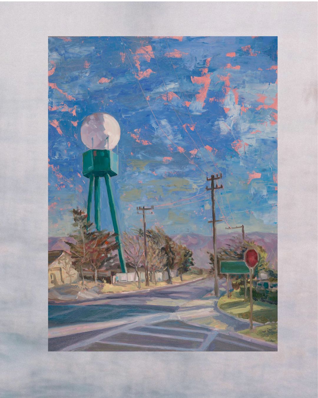  "High Water original oil painting, flooded fields, Gonzales Salinas Valley California, by Sally Herriott"